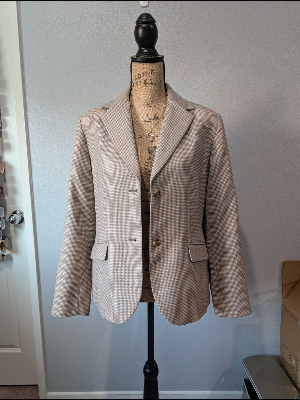 Pendleton Women's Beige Plaid Blazer Jacket